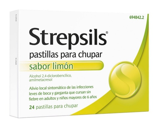 Strepsils sabor limón 24 pastillas para chupar