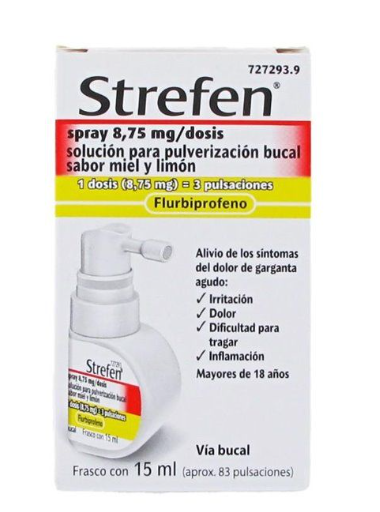 Strefen spray 8,75 mg sol. para pulverización bucal 15 mL