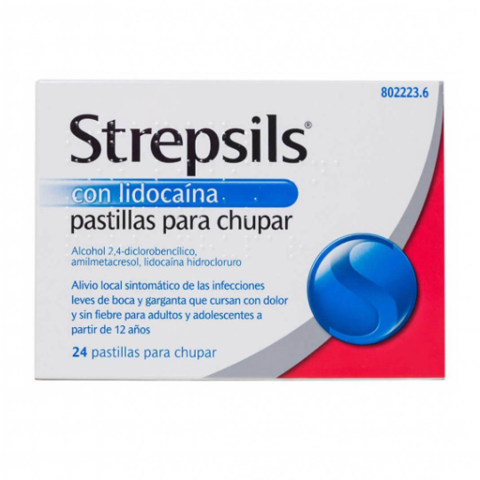 Strepsils con lidocaína 24 pastillas para chupar