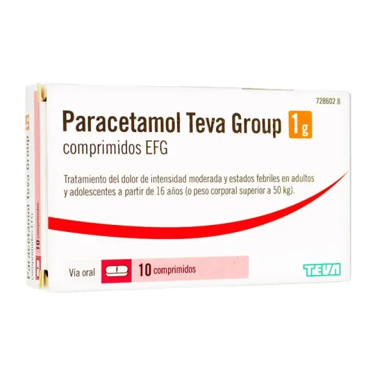 Paracetamol TevaGroup 1 g 10 comprimidos EFG