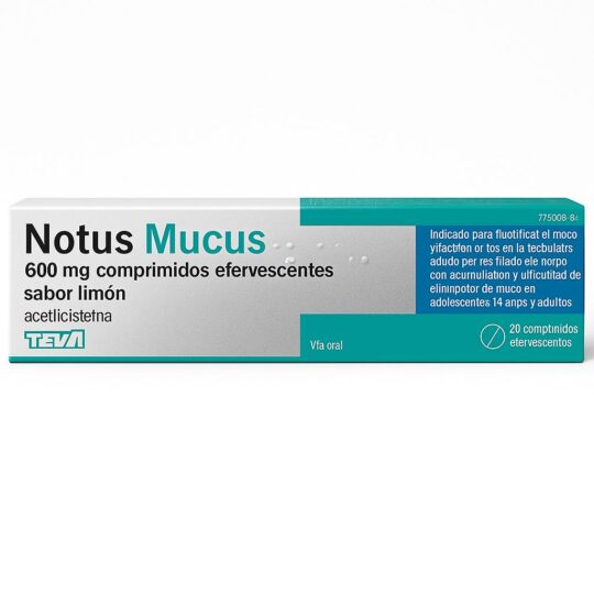 Comprimidos efervescentes para expulsar mocos Notus Mucus