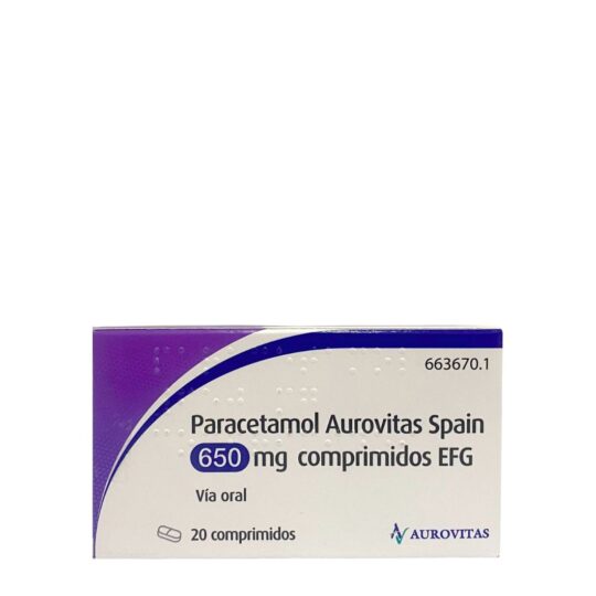 Paracetamol Aurovitas Spain 650 mg comprimidos EFG